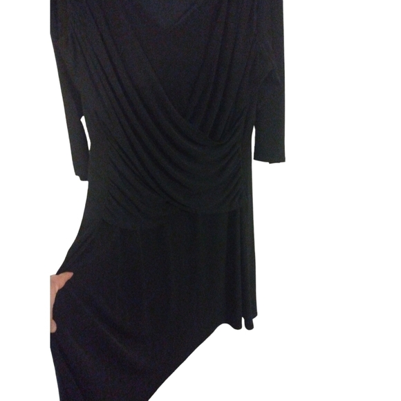 Timeless Blk. Shapewear Dress b-slim Pullover Crossover Drape Bodice Cocktail 2X - Picture 5 of 9